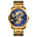 china wholesale skmei 9193 stainless steel back quartz watches golden dragon watch